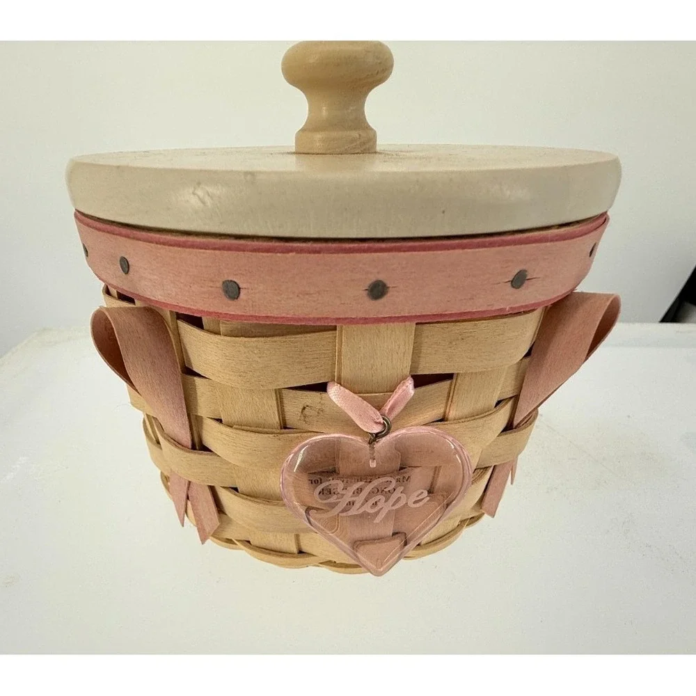 Longaberger American Cancer Society Hope Basket Pink Ribbon‎ Lid Protector Liner